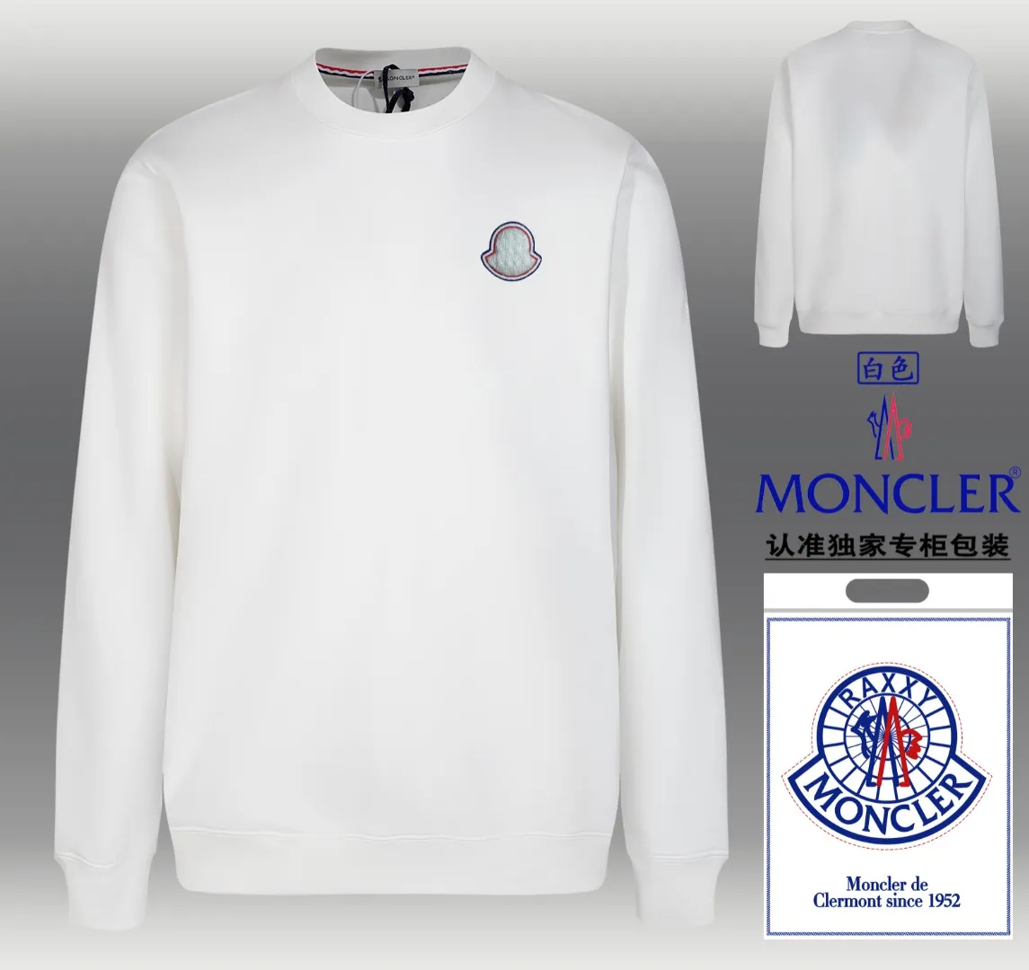 📦 📦 【 In Stock】 〖 𝐌𝐎𝐍𝐂𝐋𝐄𝐑~ 〗 440g 2025 T ， ， ，Premium Breathable Same Style ：Black White Size：S M L XL 2XL